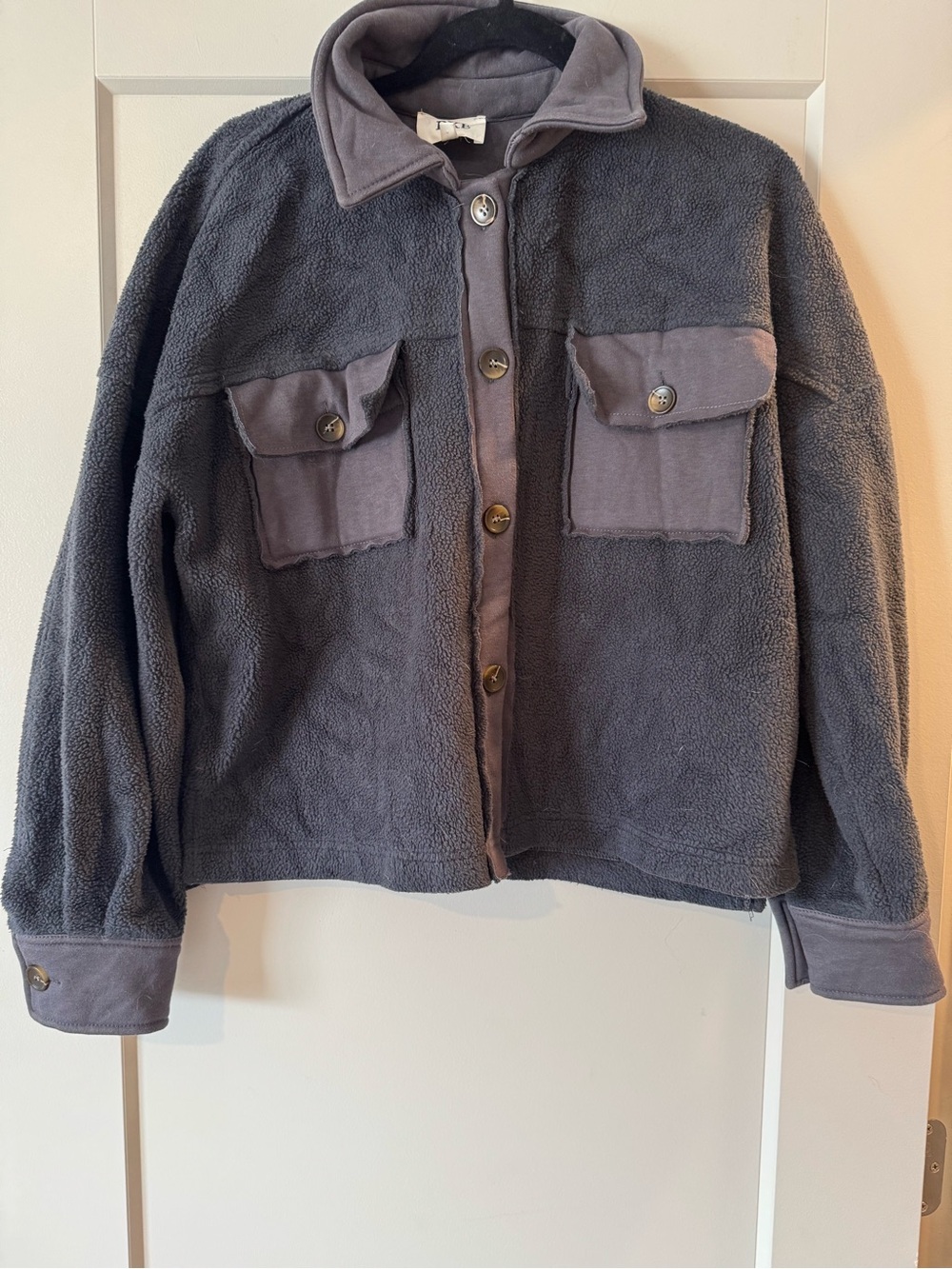 BKE Charcoal Gray Fleece Shirt Jacket